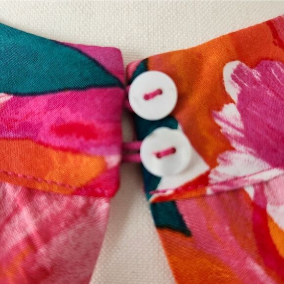 Anthropologie Abel The Label Halter Maxi Floral Crochet Pink Orange XS - Picture 12 of 16